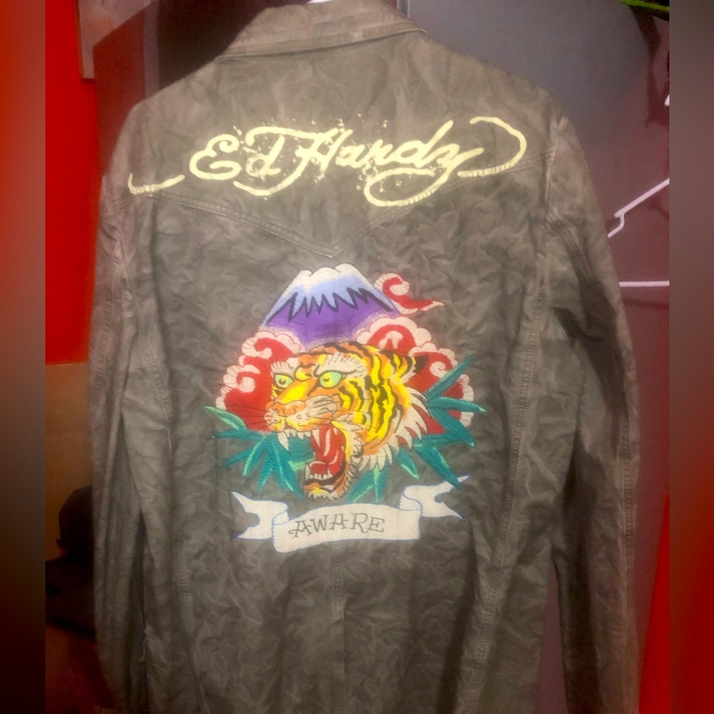 XXl Ed Hardy jacket blazer, single vent back